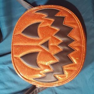 Glitter orange pumpkin bag